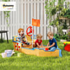 Outsunny Bac à Sable Forme de Bateau Pirate boîte à Sable pour Enfant Bateaux extérieurs - gouvernail Drapeau Rouge 2 marches et Espace de Rangement - Bois de Sapin et Tissu Non Outsunny Bac à Sable Forme de Bateau Pirate boîte à Sable pour Enfant Bateaux extérieurs - gouvernail Drapeau Rouge 2 marches et Espace de Rangement - Bois de Sapin et Tissu Non