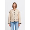 Beige Creme W. Black Dot