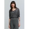 Pull noir court femme