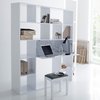 White desk with shelves