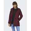 Parka rouge bordeaux femme