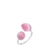 Bague argent rose
