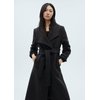 Manteau gris avec ceinture