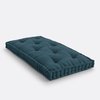 Coussin bleu et jaune