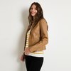 Veste simili cuir camel