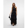 Robe de soirée rose et noir
