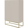 Beige Grisé Avec Piètement Doré
