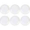 Assiette porcelaine blanche et or
