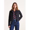 Veste longue coupe droite