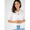 Gilet blanc manches courtes femme