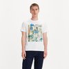 Camiseta blanca estampada hombre
