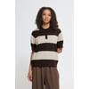 Marron Wide Stripe Chocolate Torte