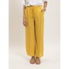 Pantalon slim jaune moutarde femme