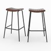 Tabouret de bar cuir et métal