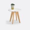 Table de chevet ronde blanche