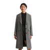Manteau long pied de poule femme