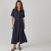 Robe en lin bleu marine