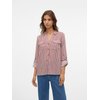 Chemise rayée marron femme