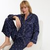 Navy with white polka dots