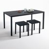 Tuintafel zwart metaal
