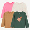 Vert + rose + écru + camel