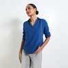 Blouse femme fluide bleu marine