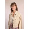 Veste en jean beige courte