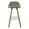 Grey leather bar stools