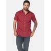 Chemise rayée rouge homme