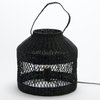 Lampe sur pied rotin noir