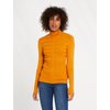 Pull col roulé femme moutarde