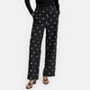 Polka dot print/black background
