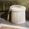 Pouf coffre blanc