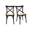 Chaise rotin noir