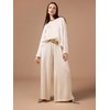Pantalon satin blanc femme