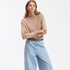 Beige roll neck jumper