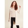 Gilet long col chale femme
