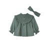Blouse à Smocks Bébé Avec Bandeau Assorti - Vertbaudet - Encolure Volantée, Manches Longues élastiquées