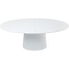 Table ovale extensible blanche