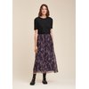 Jupe longue bleu marine fleurie