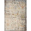 Beige Clair Multicolore Style Oriental Patiné