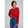 Pull marinière femme rouge