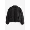 Manteau aviateur femme noir