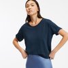 Tee shirt bleu marine femme