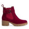 Bottines rouge bordeaux