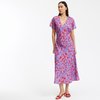 Robe longue fleurie manche courte