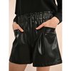 Short simili cuir femme
