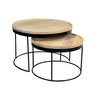 Table basse gigogne métal noir