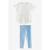 Blanc/Bleu Ditsy Floral