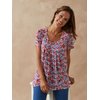 Imprimé Ikat Rose Et Bleu
